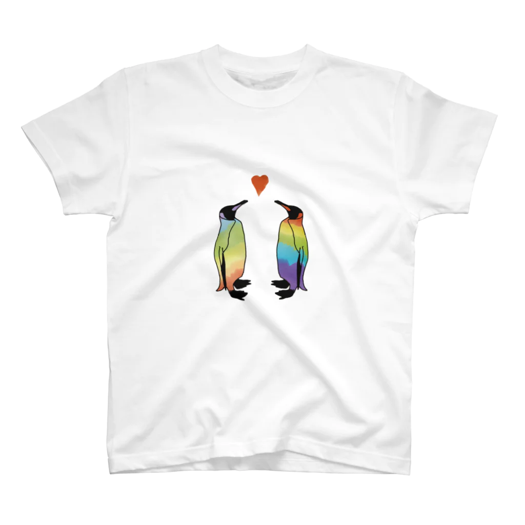 YükaCh!ka(ユカチカ)の虹色ペンギンLOVE スタンダードTシャツ