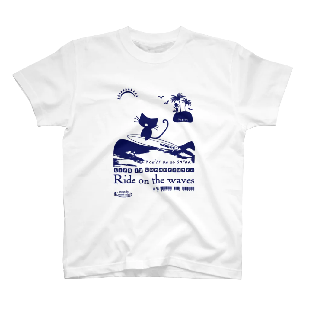 かにゃんクリエイトのRide on the Wave スタンダードTシャツ