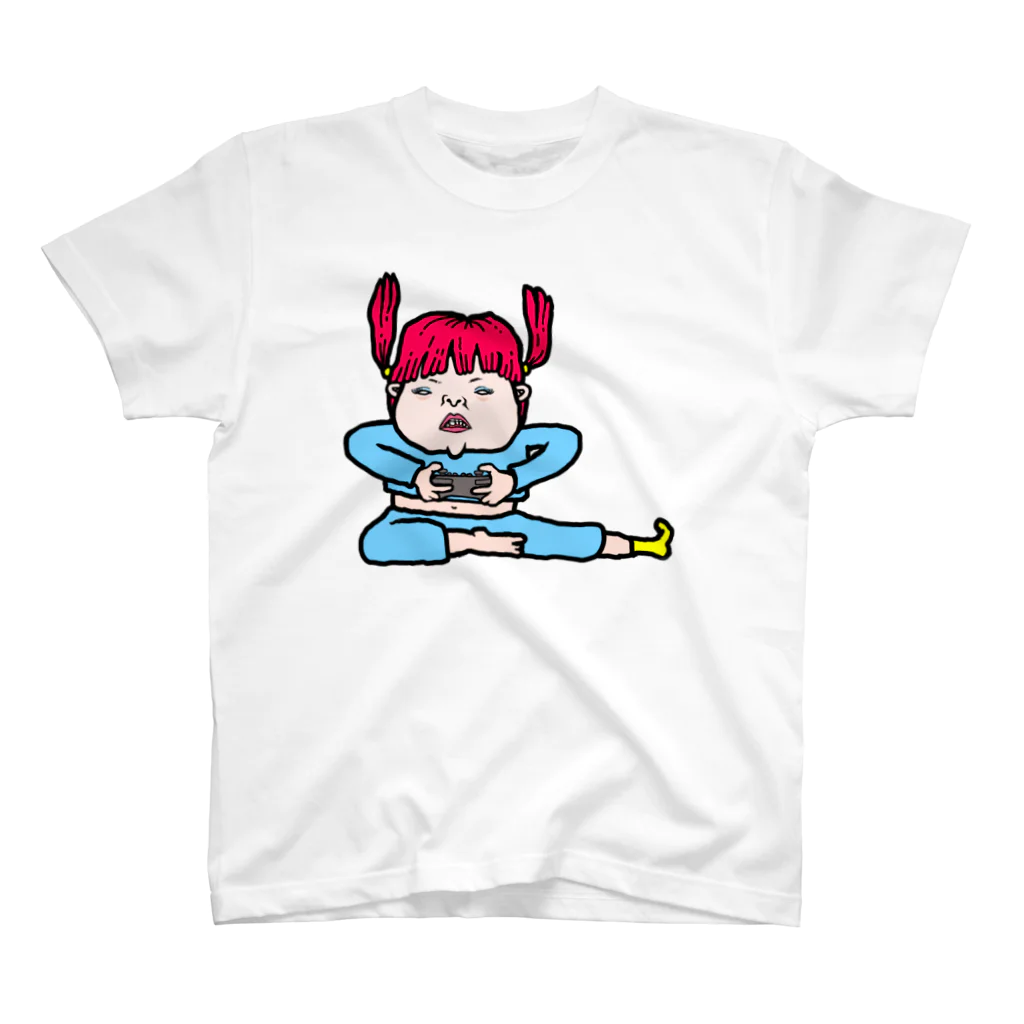 ぐるぐるおすしの外出自粛ゲーム熱中少女 Regular Fit T-Shirt