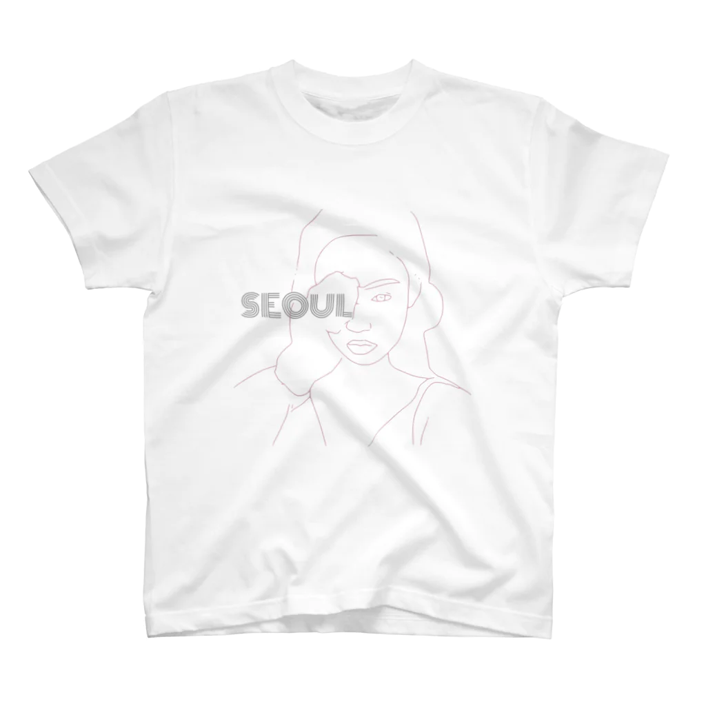 韓国好きすぎまんのSEOULオルチャンTee Regular Fit T-Shirt