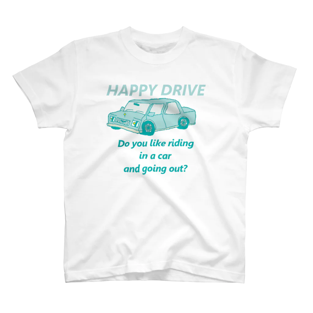 手描き屋さんのHAPPY DRIVE Regular Fit T-Shirt