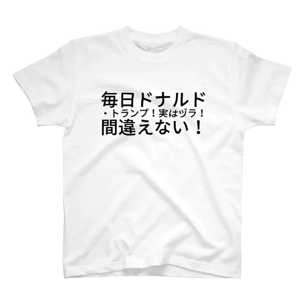 国際交流オフ会をやりますよ！の毎日
ドナルド・トランプ！
実はヅラ！間違えない！ Regular Fit T-Shirt