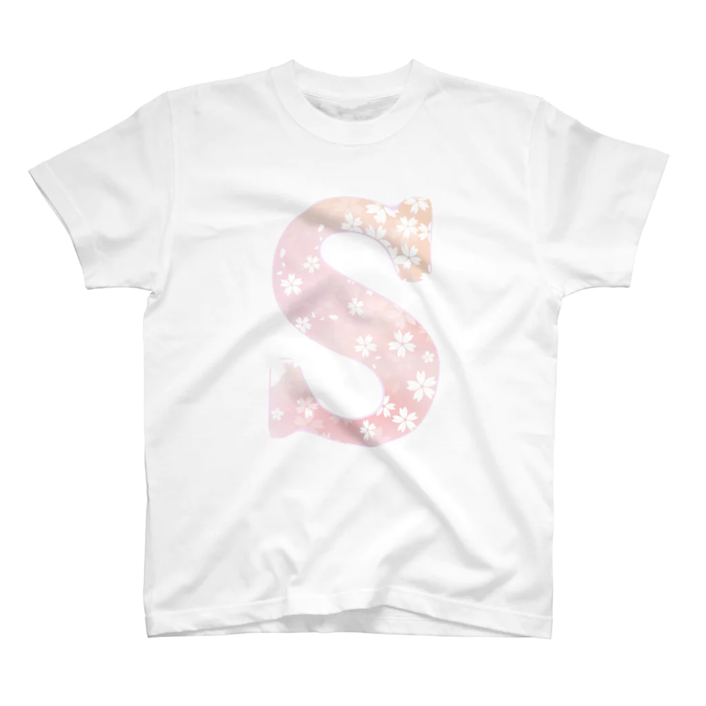 まちゅ屋のSakuraの「S」 スタンダードTシャツ