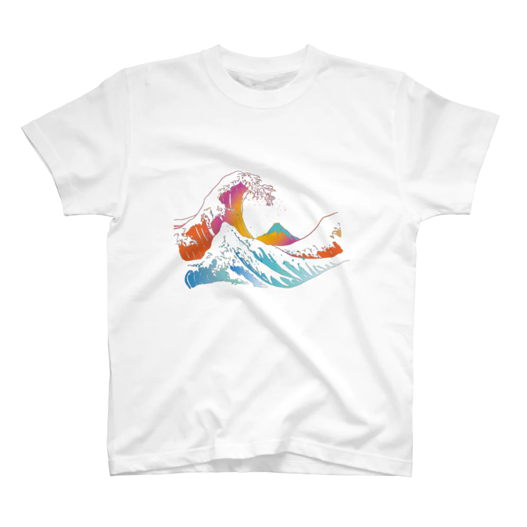 SのThe great rainbow wave - hokusai スタンダードTシャツ