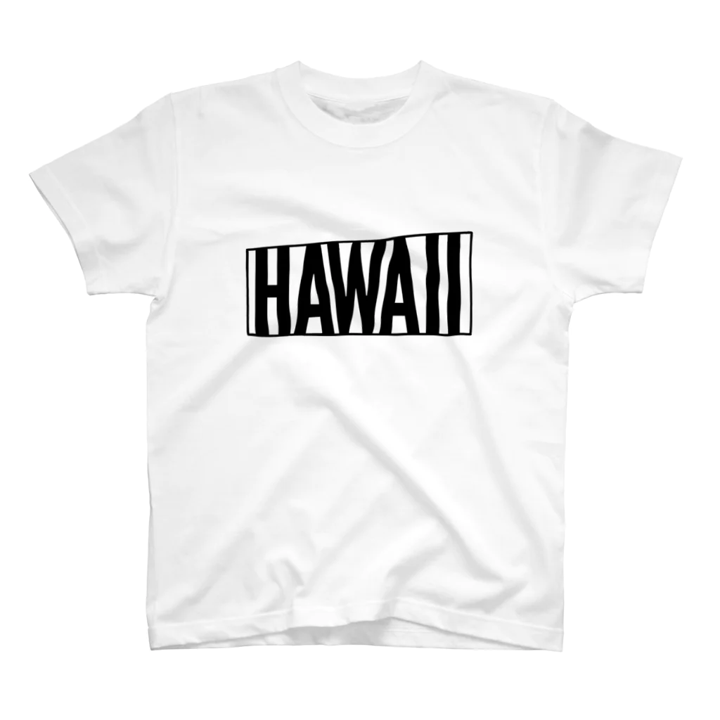 オヤジSHOPのTrapezoidal frame 【Hawaii】 ホワイト Regular Fit T-Shirt