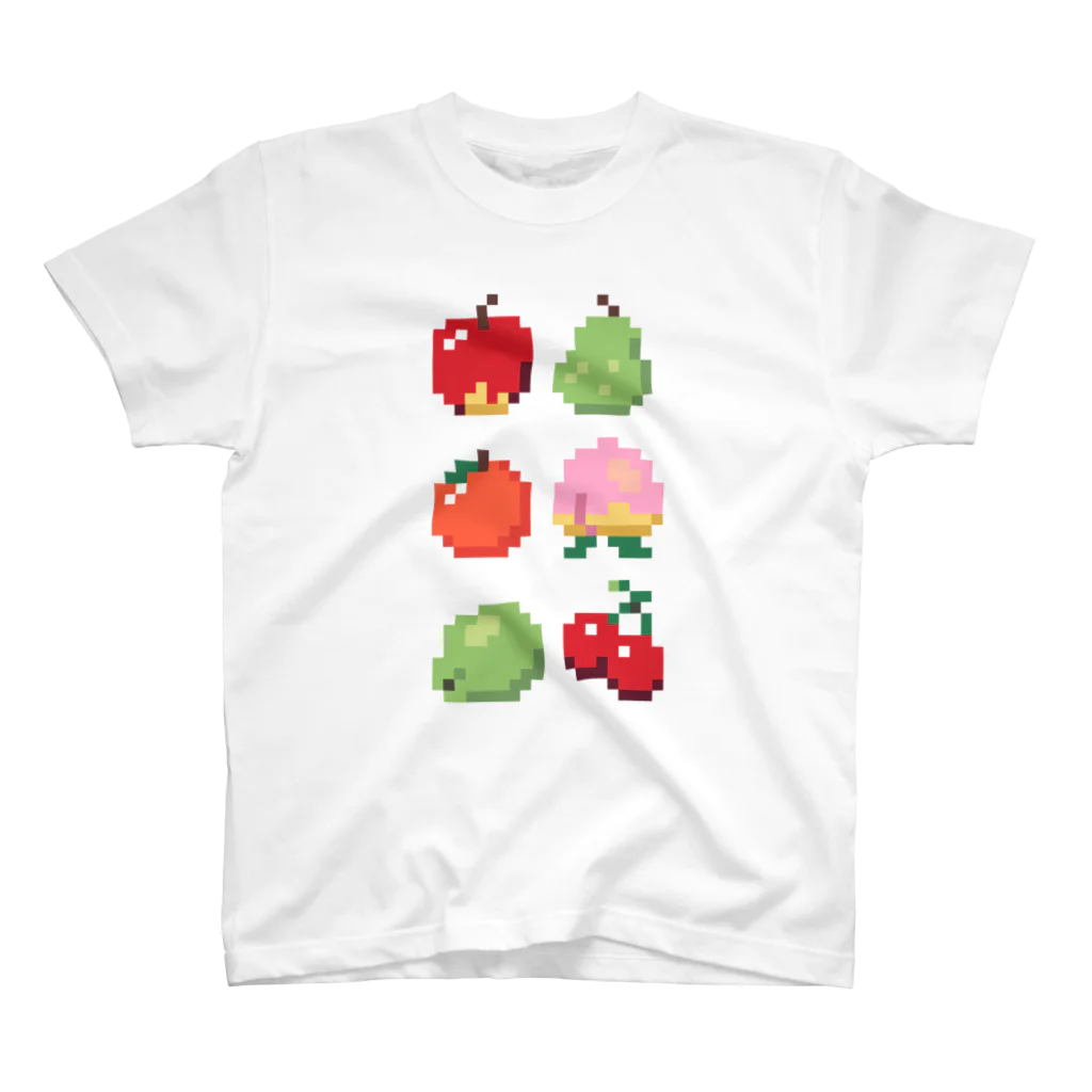 DOT DOT DOT by 宗のりこのドット絵フルーツ タテ スタンダードTシャツ