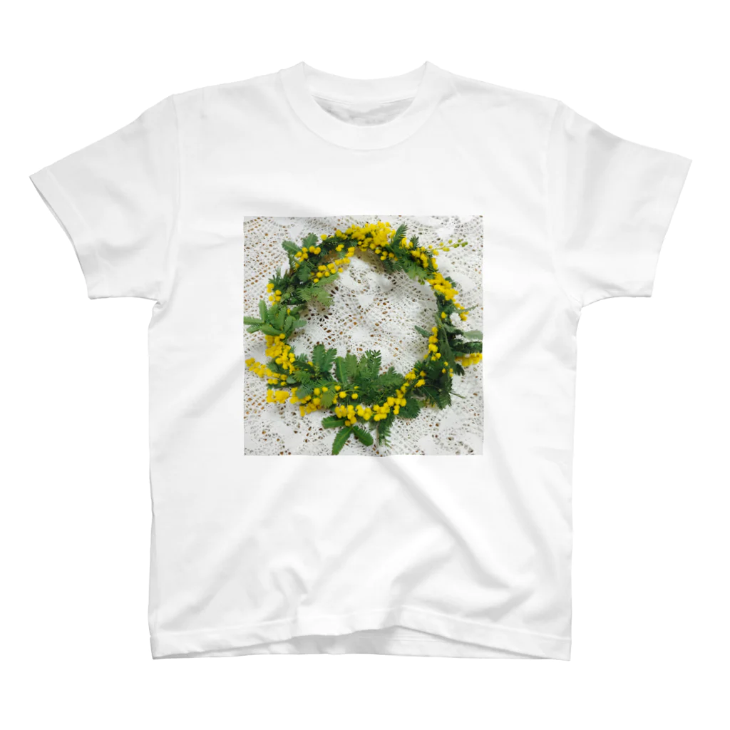 フラワーアーティスト*奈央のミモザの花 スタンダードTシャツ