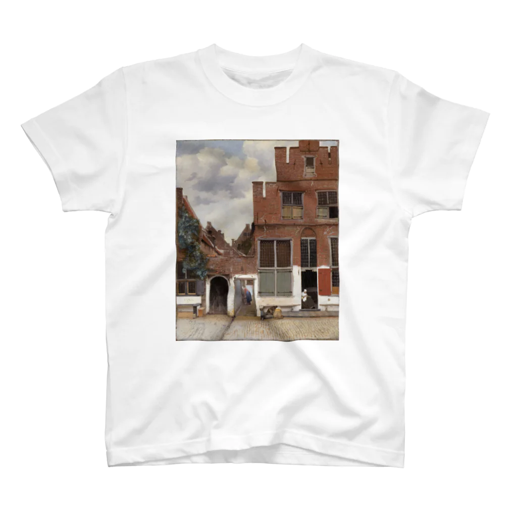 public domainのデルフトの小道 / ヨハネス・フェルメール Regular Fit T-Shirt