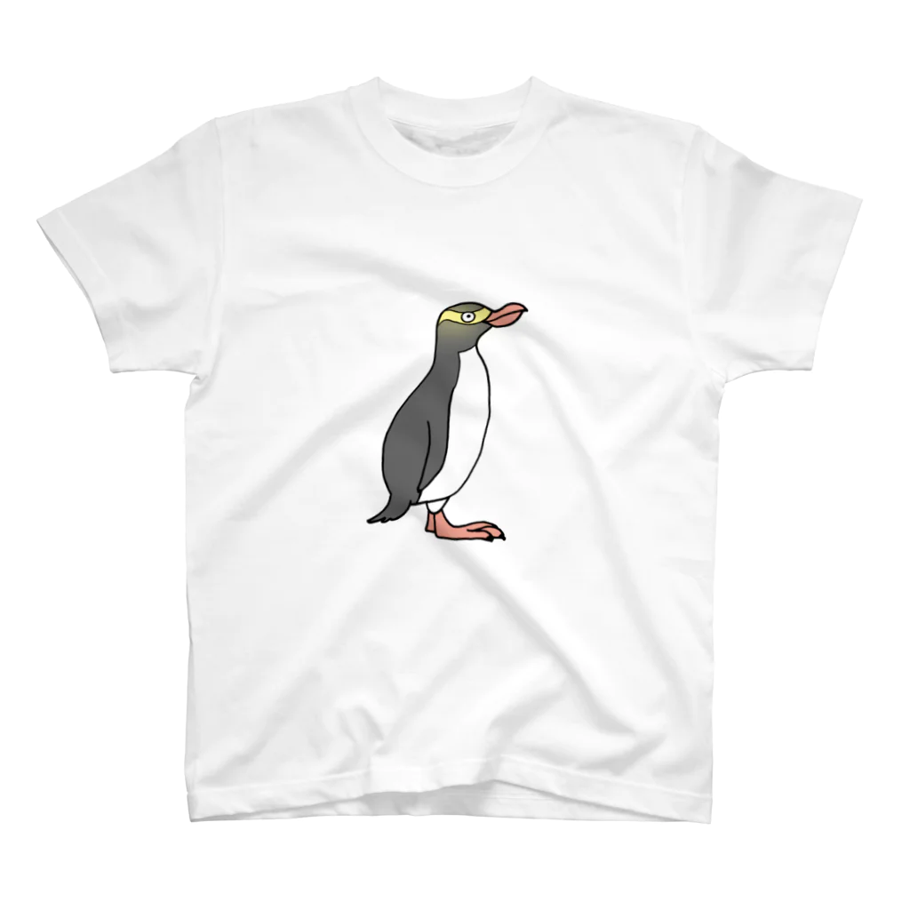 空とぶペンギン舎のキガシラペンギンA スタンダードTシャツ