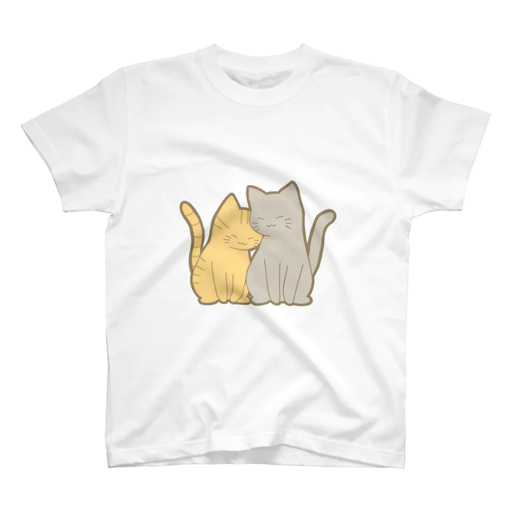 かわいいもののおみせ　いそぎんちゃくの仲良し猫　茶トラ&灰 Regular Fit T-Shirt