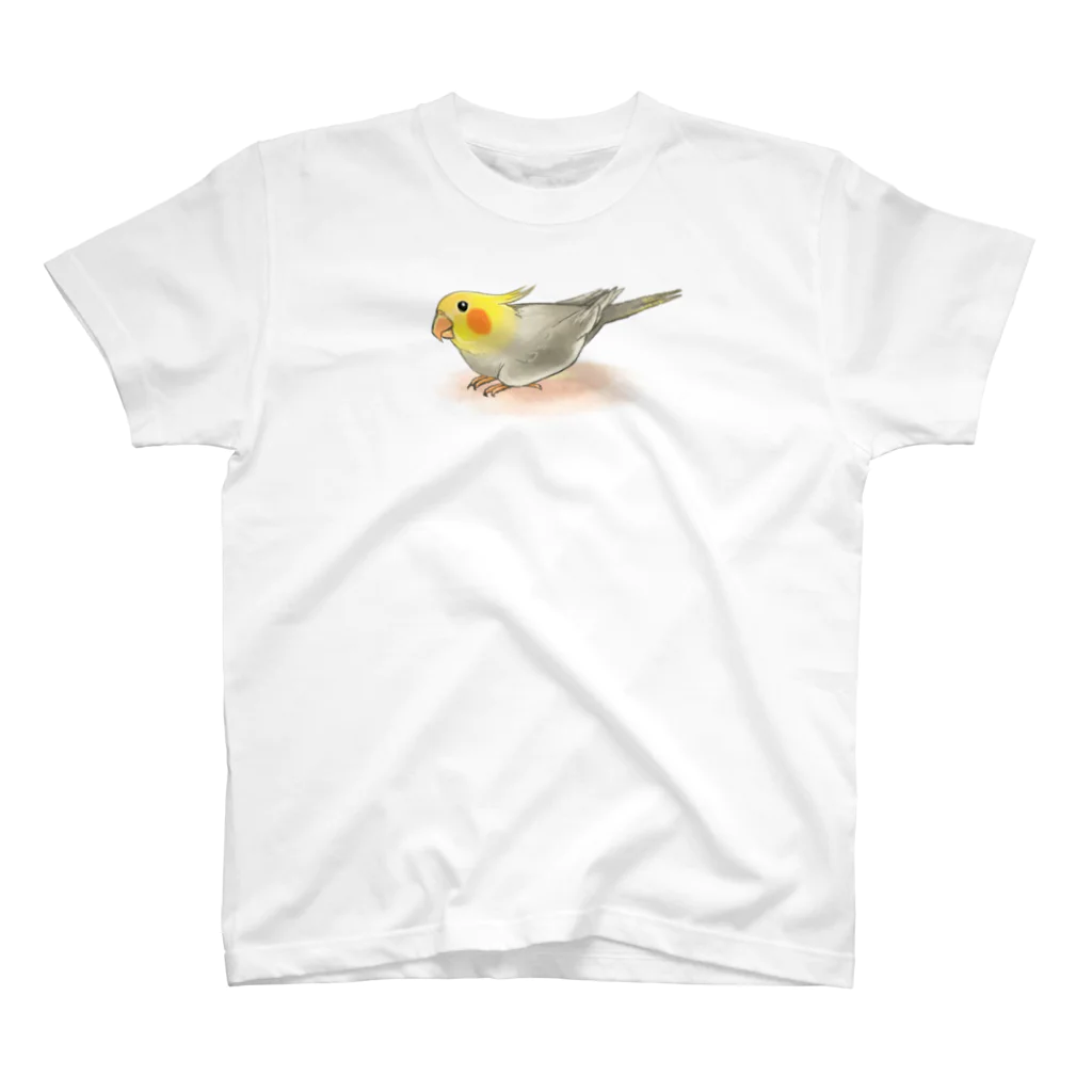 まめるりはことりのオカメインコ　レキ【まめるりはことり】 スタンダードTシャツ