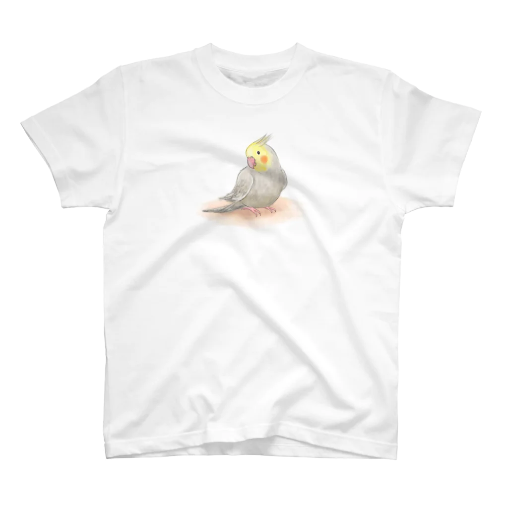 まめるりはことりのオカメインコ　シナモン【まめるりはことり】 スタンダードTシャツ