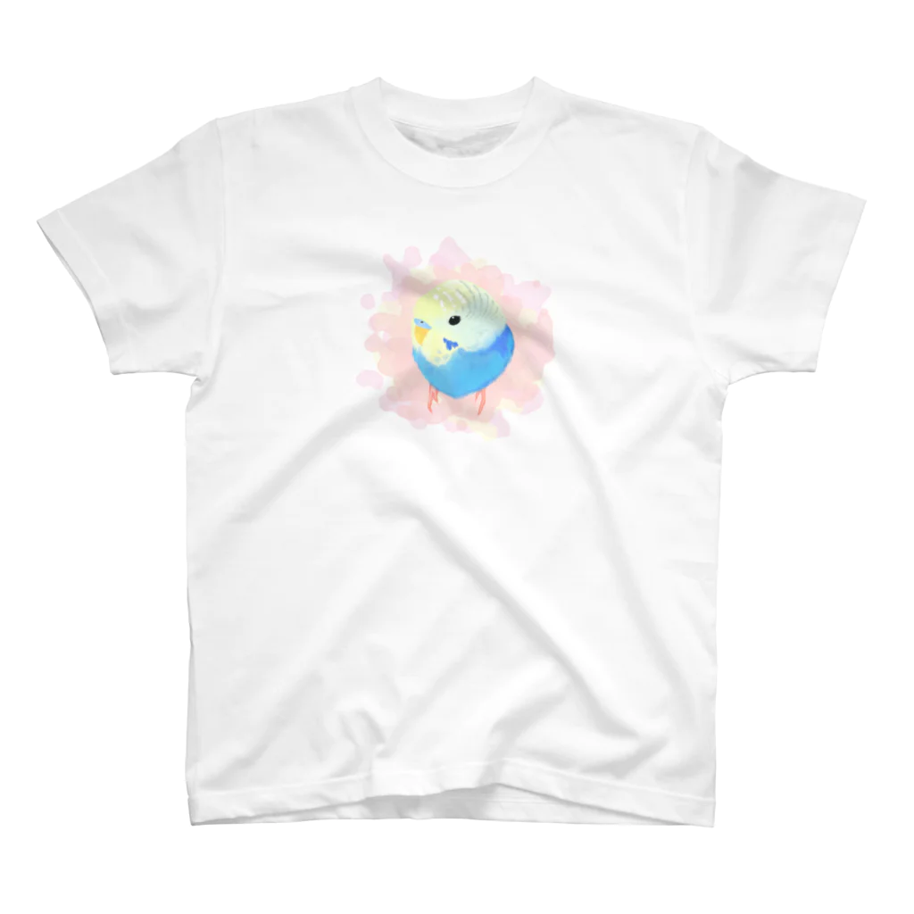 まめるりはことりのまるまるセキセイインコ【まめるりはことり】 Regular Fit T-Shirt