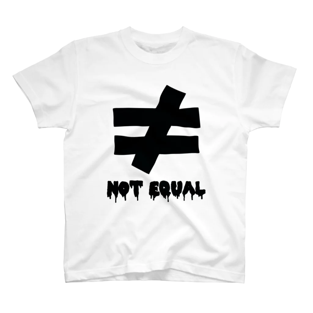 概念公式(≠not equal)の新！てーしゃつ スタンダードTシャツ