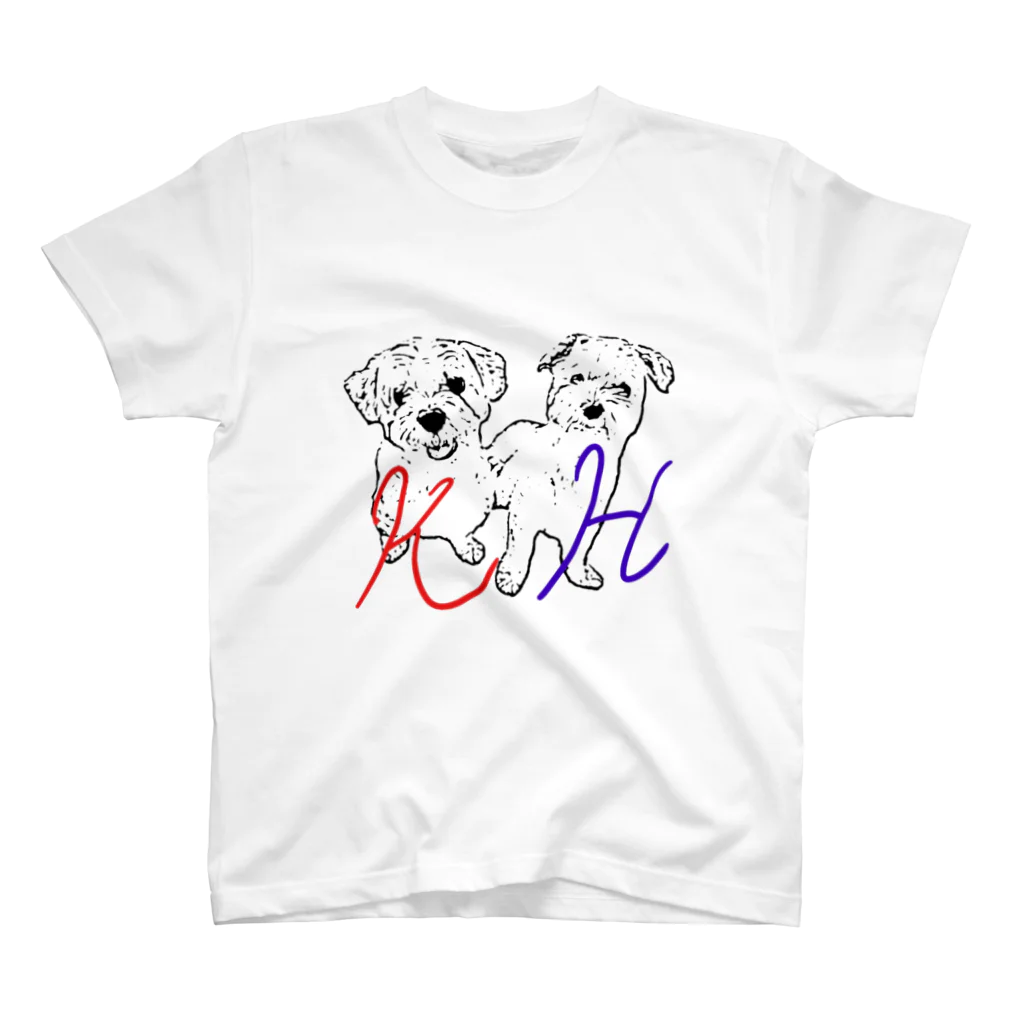 マルチーズ教のwhite dogs スタンダードTシャツ