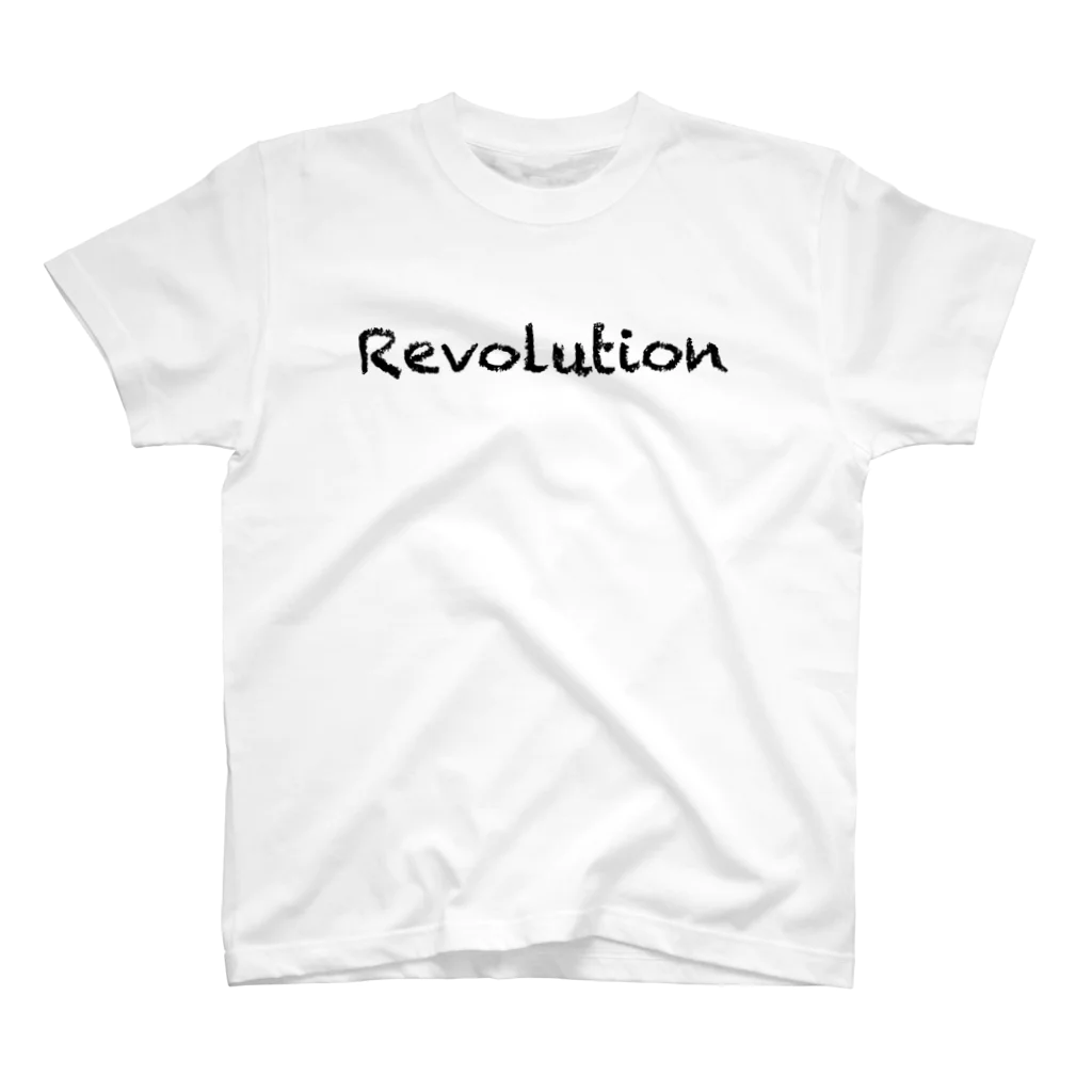 風天工房のRevolution（革命）黒 Regular Fit T-Shirt