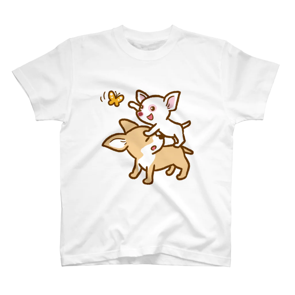 ルキノでざいんのスムースチワワの Lulu と Kiki - 2 スタンダードTシャツ