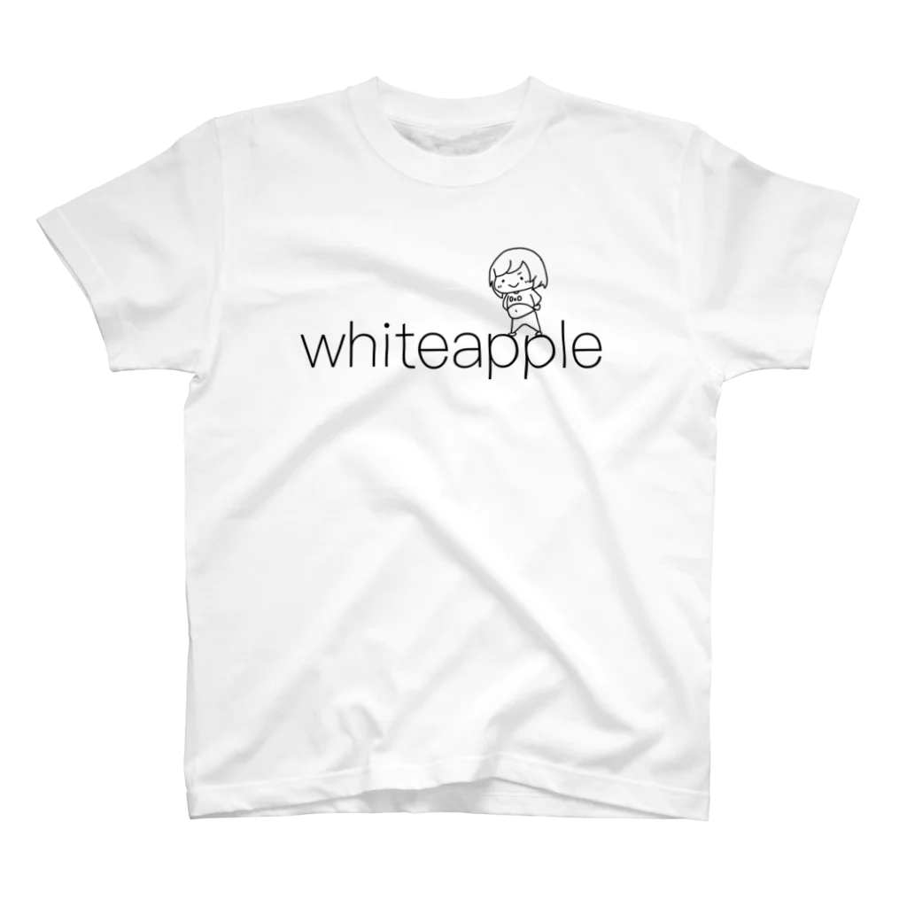 しろりんご牧場のwhiteapple(黒Ver) スタンダードTシャツ