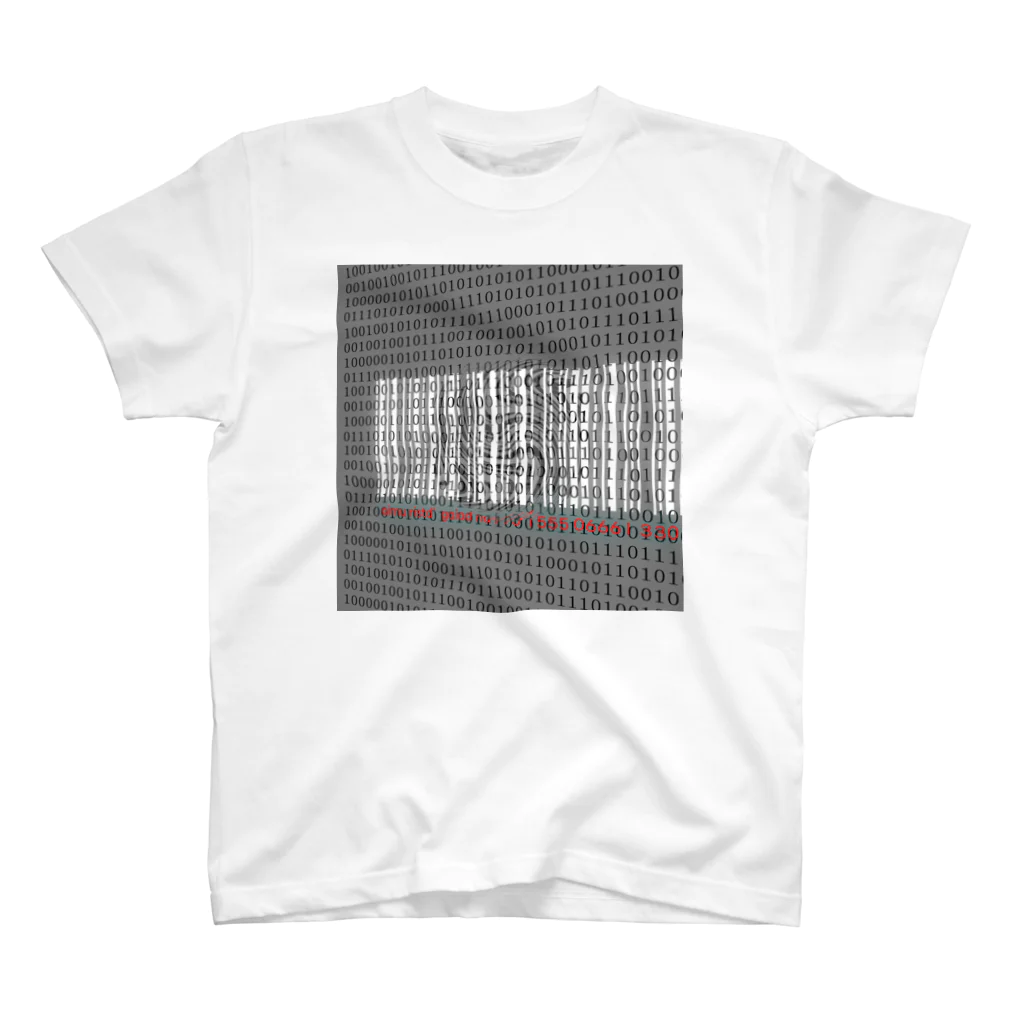 Aimurist のバイナリーバーコード渦 スタンダードTシャツ