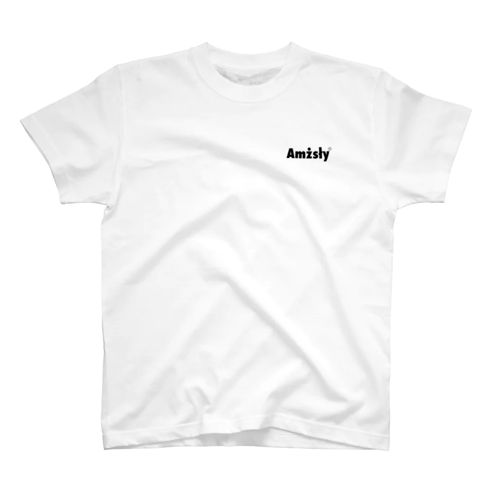 Amżsły™のAmżsły™ logo 1/2 Sleeve T-shirt  Regular Fit T-Shirt