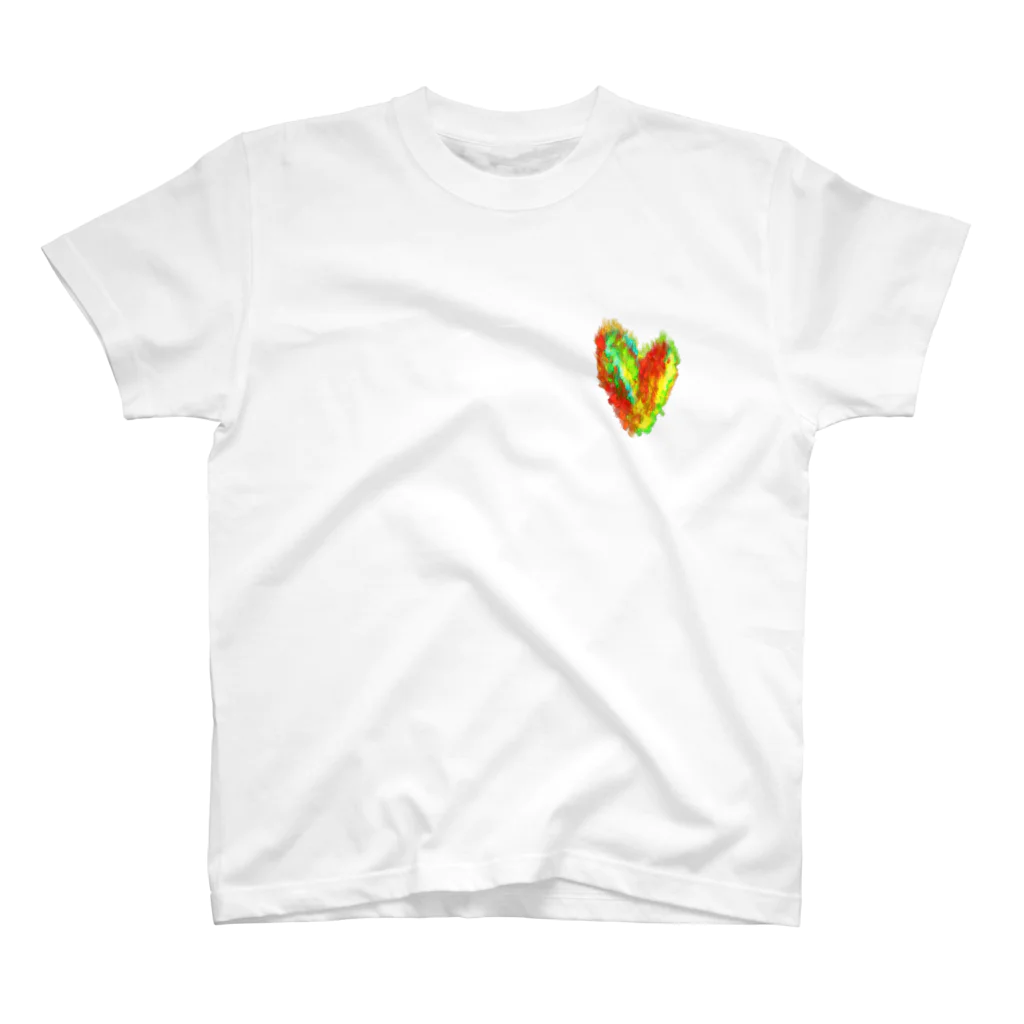 IRIE の燃えるラスタカラー🔥ハート Regular Fit T-Shirt