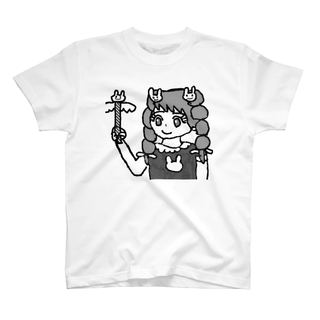 BLUEHOMEの魔法少女うさピンク スタンダードTシャツ