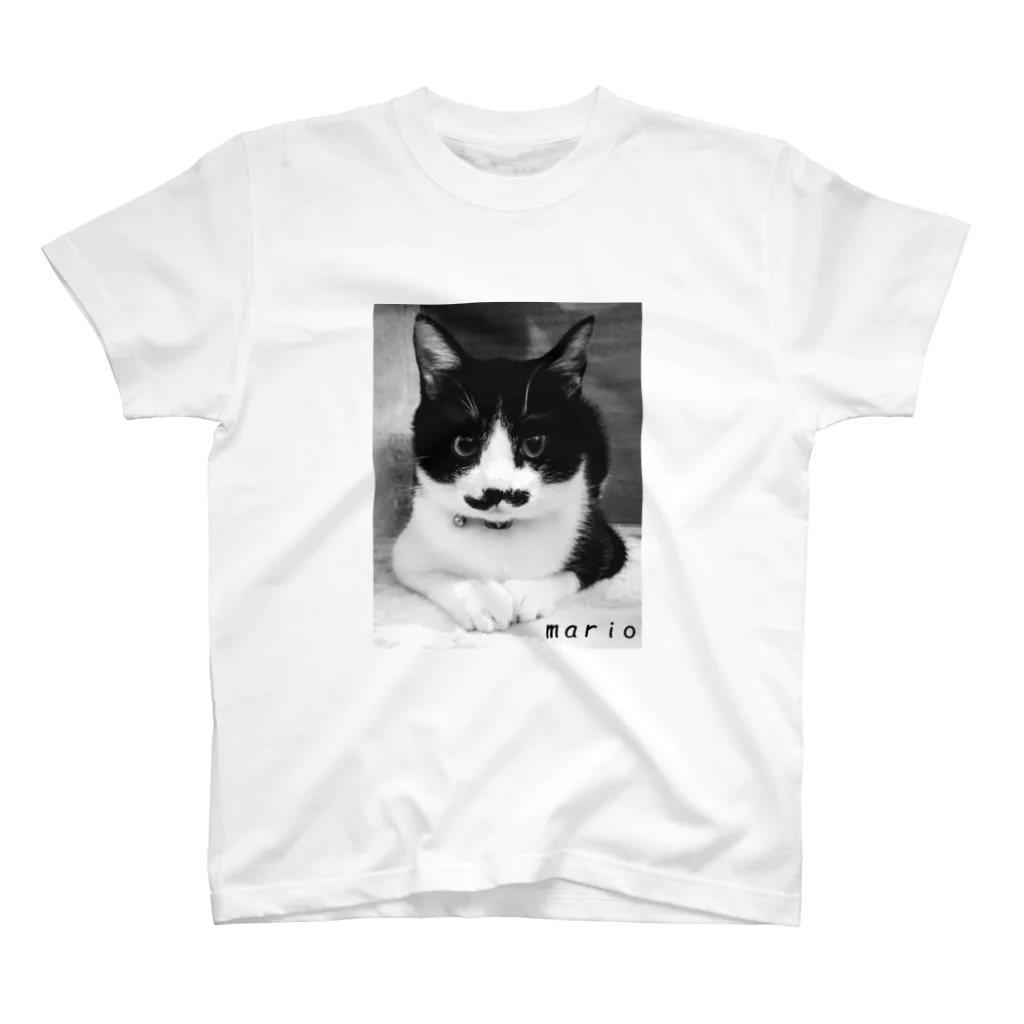 ひげ猫マリオのひげ猫マリオ スタンダードTシャツ