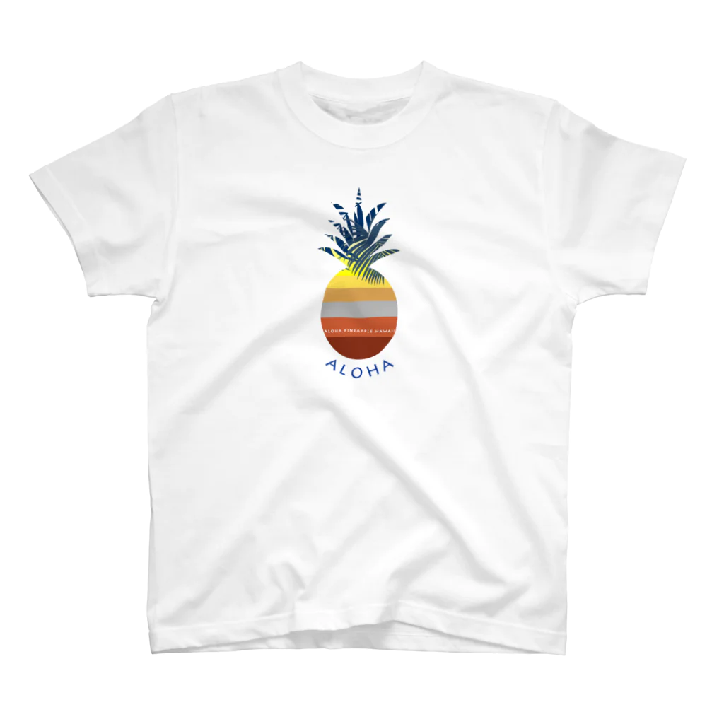 aloha_pineapple_hawaiiのパイナップル Sunset ALOHA 154 Regular Fit T-Shirt