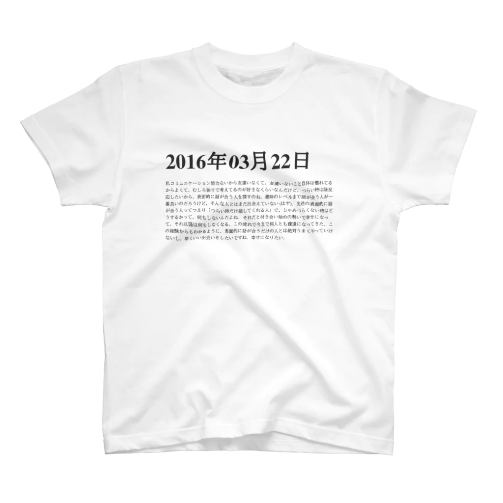 誰かが書いた日記の2016年03月22日09時21分 Regular Fit T-Shirt