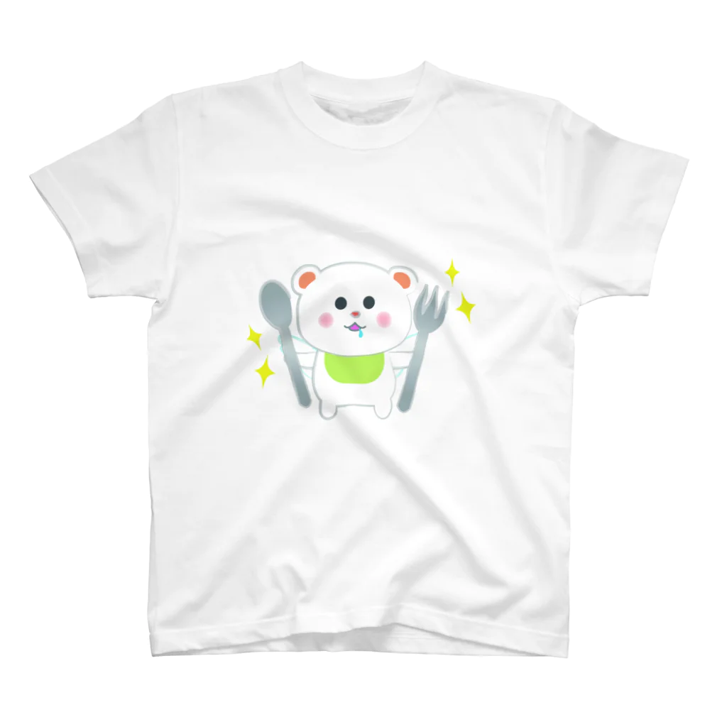 viaのシロクマ天使「ご飯」 スタンダードTシャツ