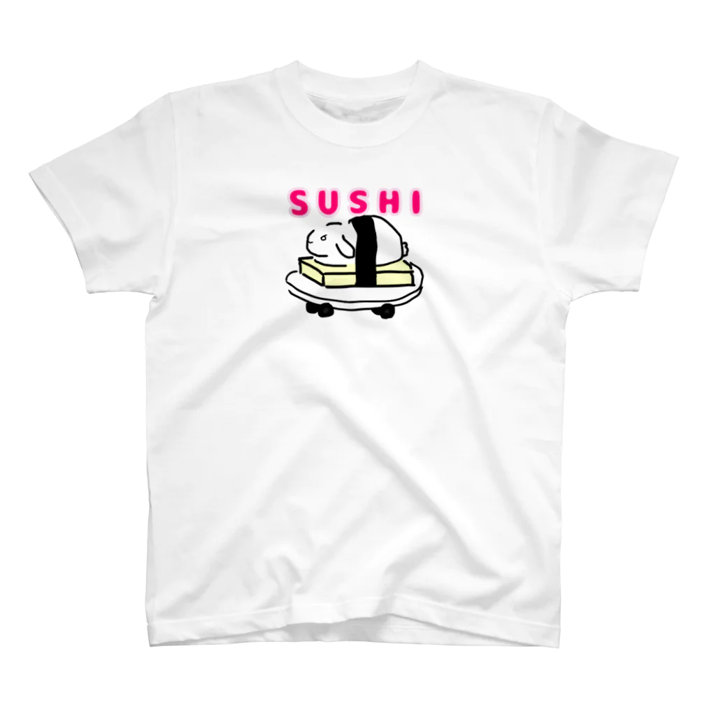 mamiwaのZooっと おんらいんSHOPのSUSHIうさぎ スタンダードTシャツ