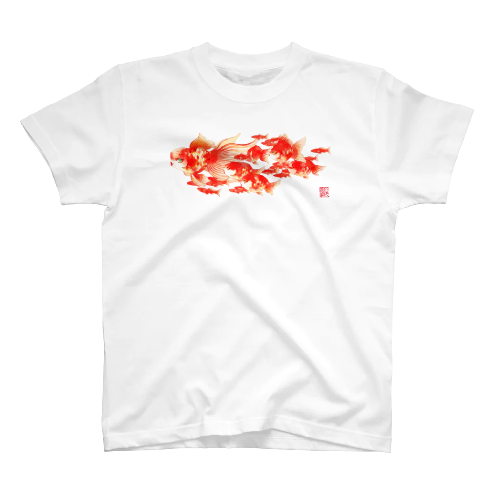  花金魚園の金魚道中 スタンダードTシャツ