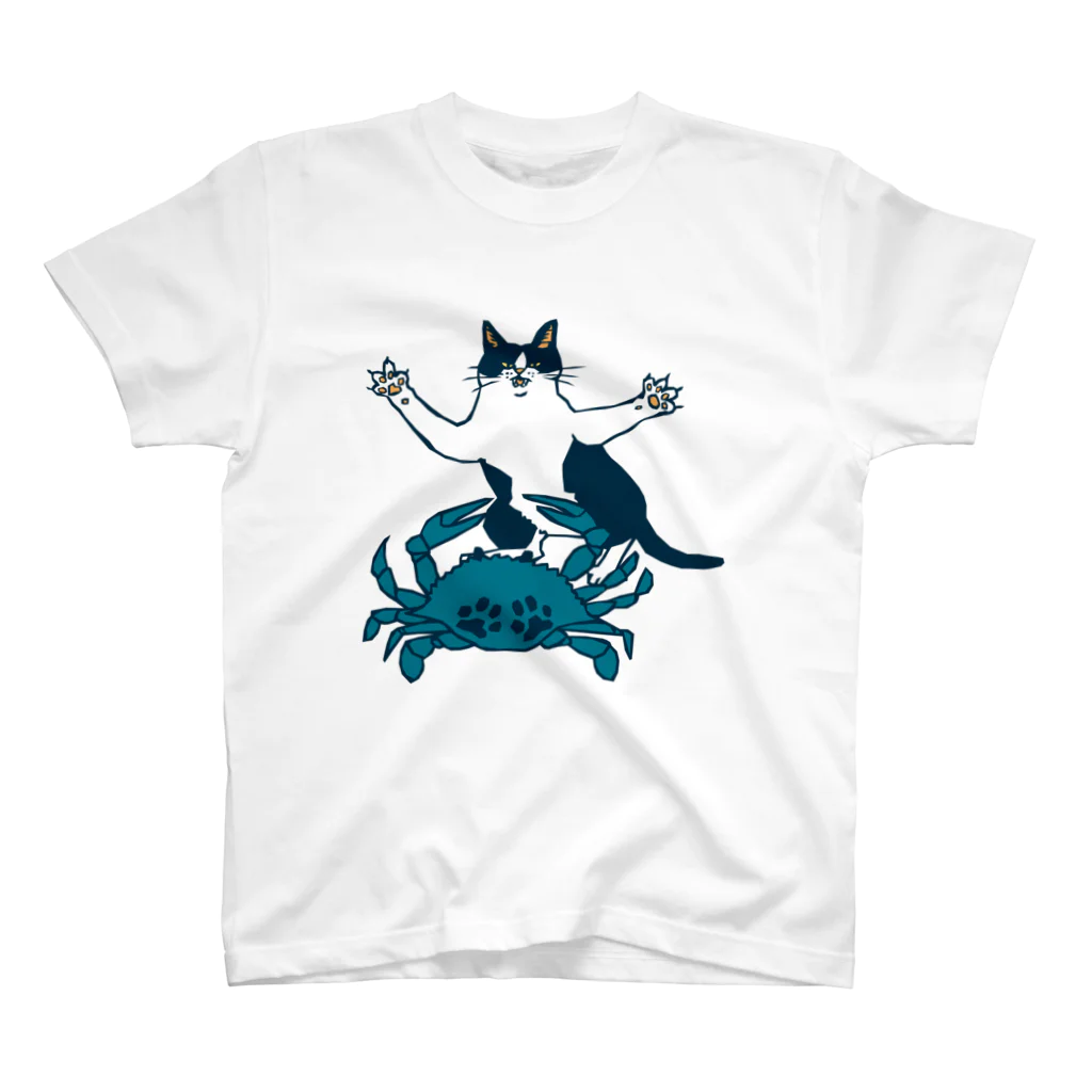 喫茶こぐまやの猫とカニ スタンダードTシャツ