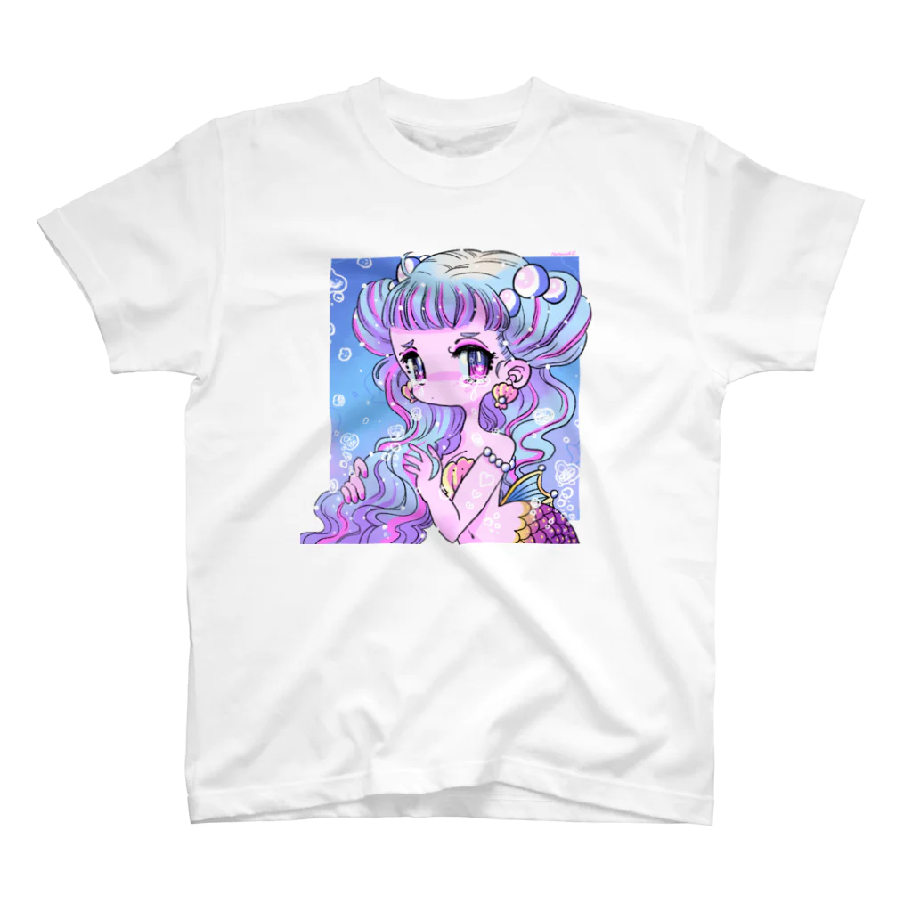 アジサイの織のTear drop Mermaid スタンダードTシャツ