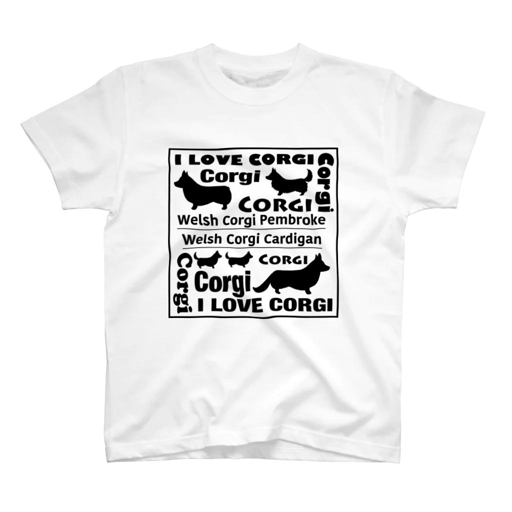 5corgisのI LOVE CORGI  スタンダードTシャツ