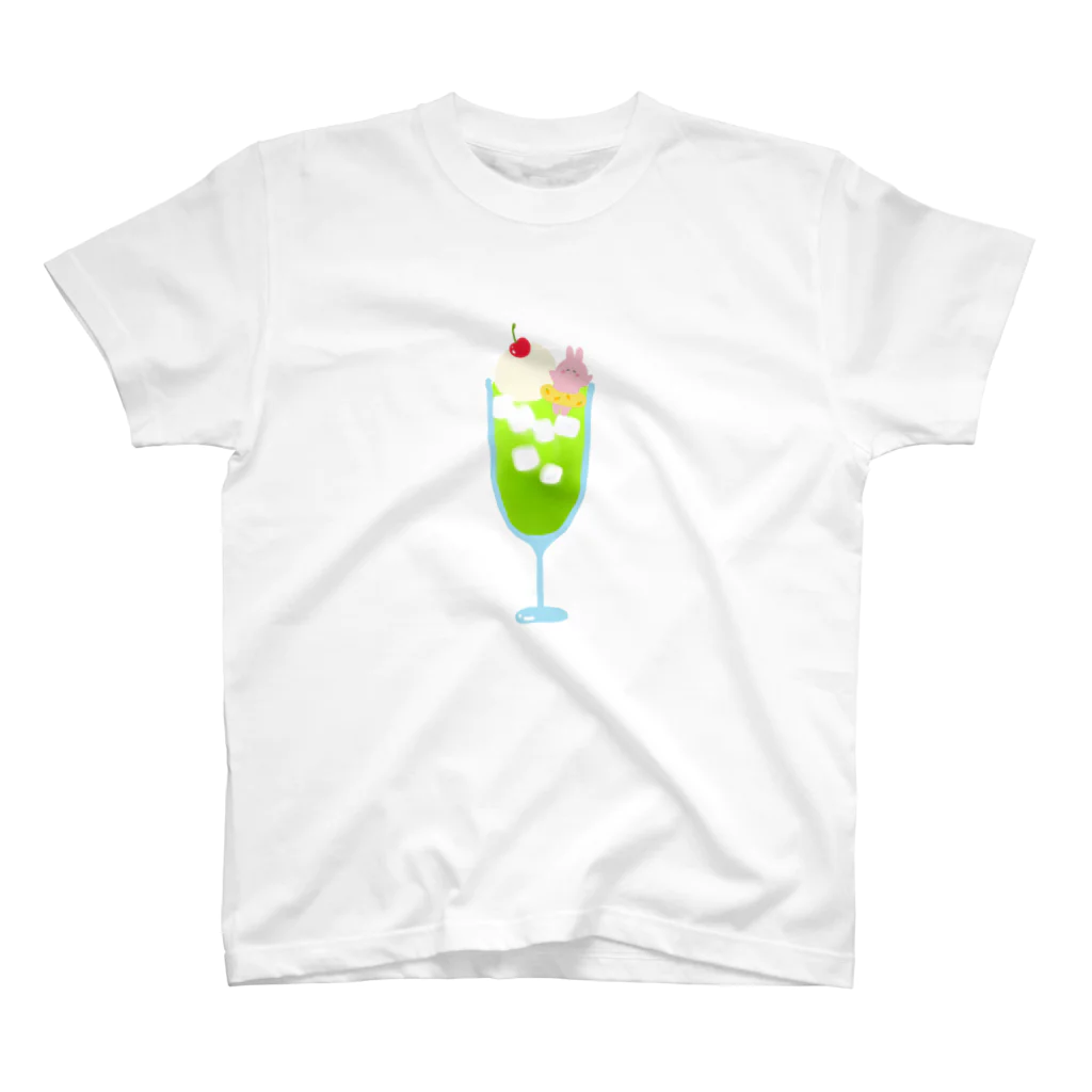 popo_hyのクリームソーダうさぎさん スタンダードTシャツ