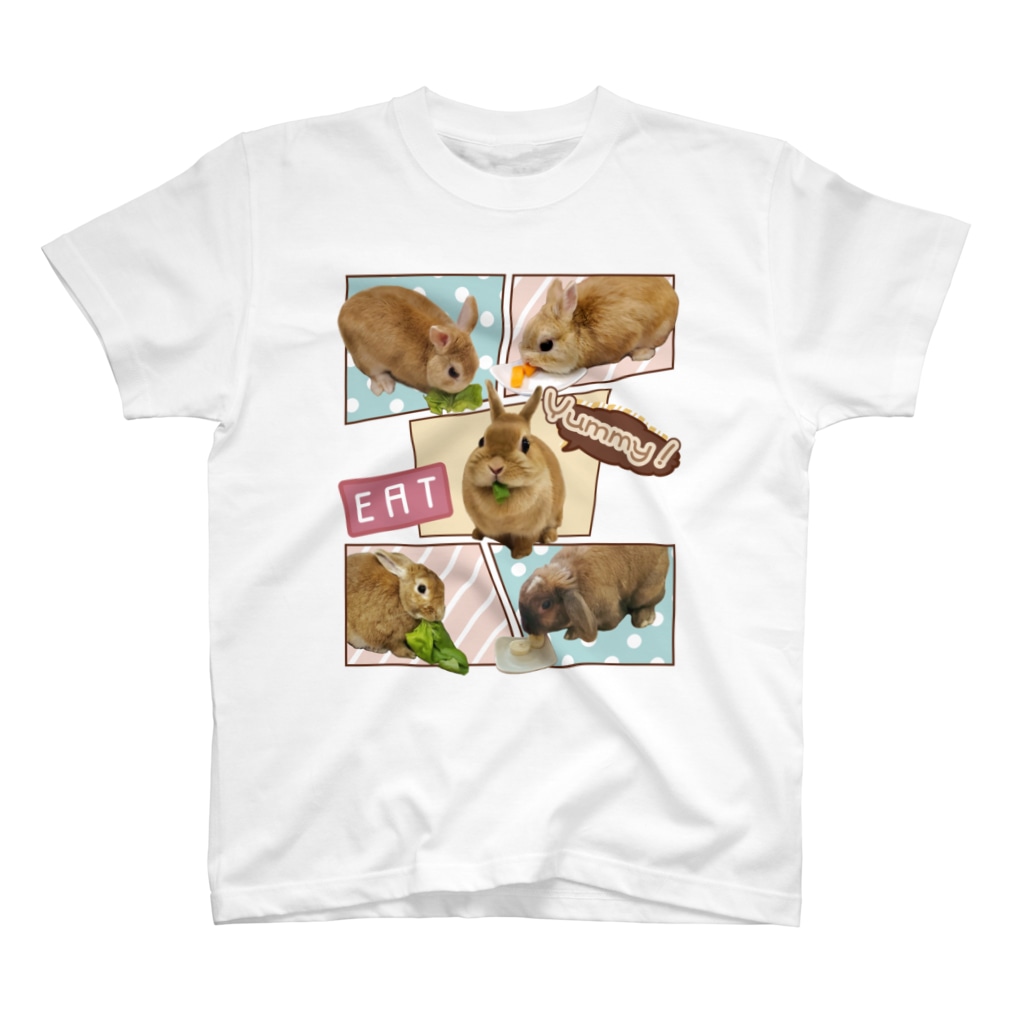 『卯のえほん』   〜えほんカフェ「うさぎの絵本」のオンラインショップ〜のたべてるひとたち Regular Fit T-Shirt