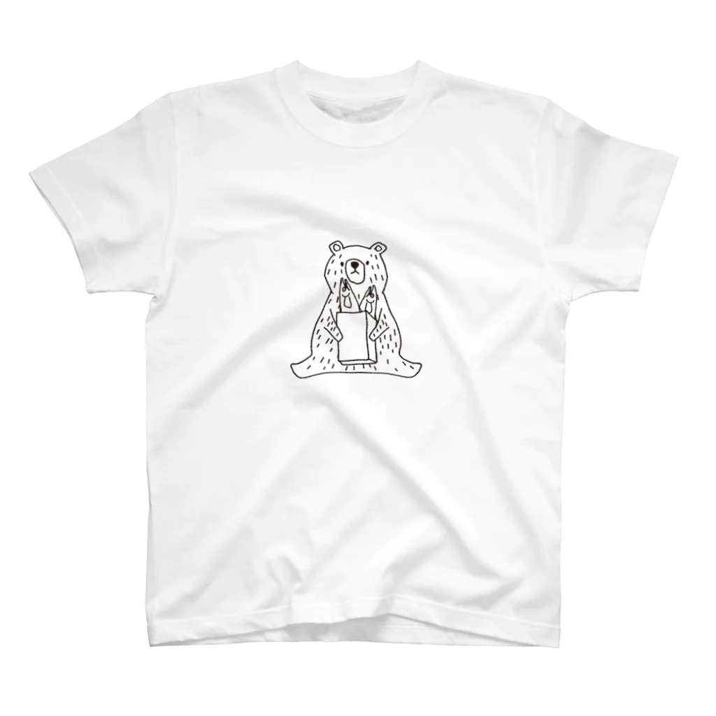 spicemachine-shopの熊と魚 スタンダードTシャツ