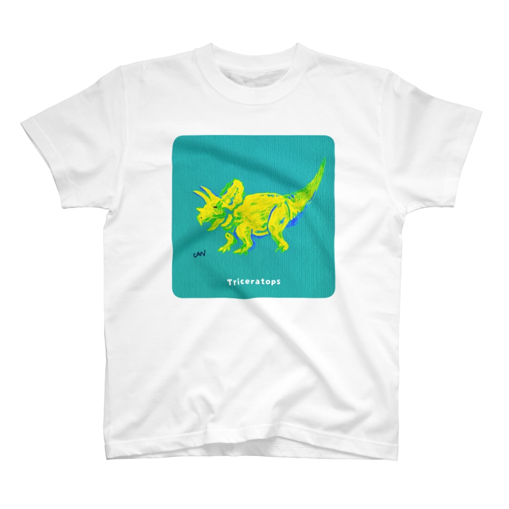 ちょっとマニアックな恐竜アートグッズ博物館のおしゃれなトリケラトプス Regular Fit T-Shirt