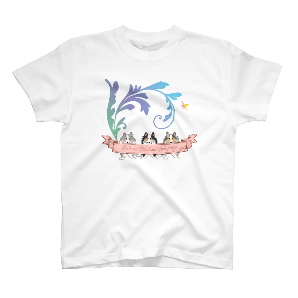 Airy Blueの【ご依頼品】Beloved Shetland Sheepdogs A Regular Fit T-Shirt