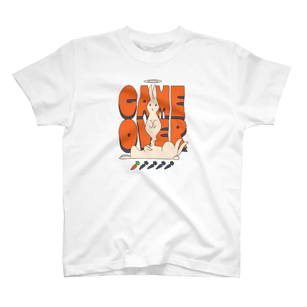 ねこぜもんのGAME OVER スタンダードTシャツ