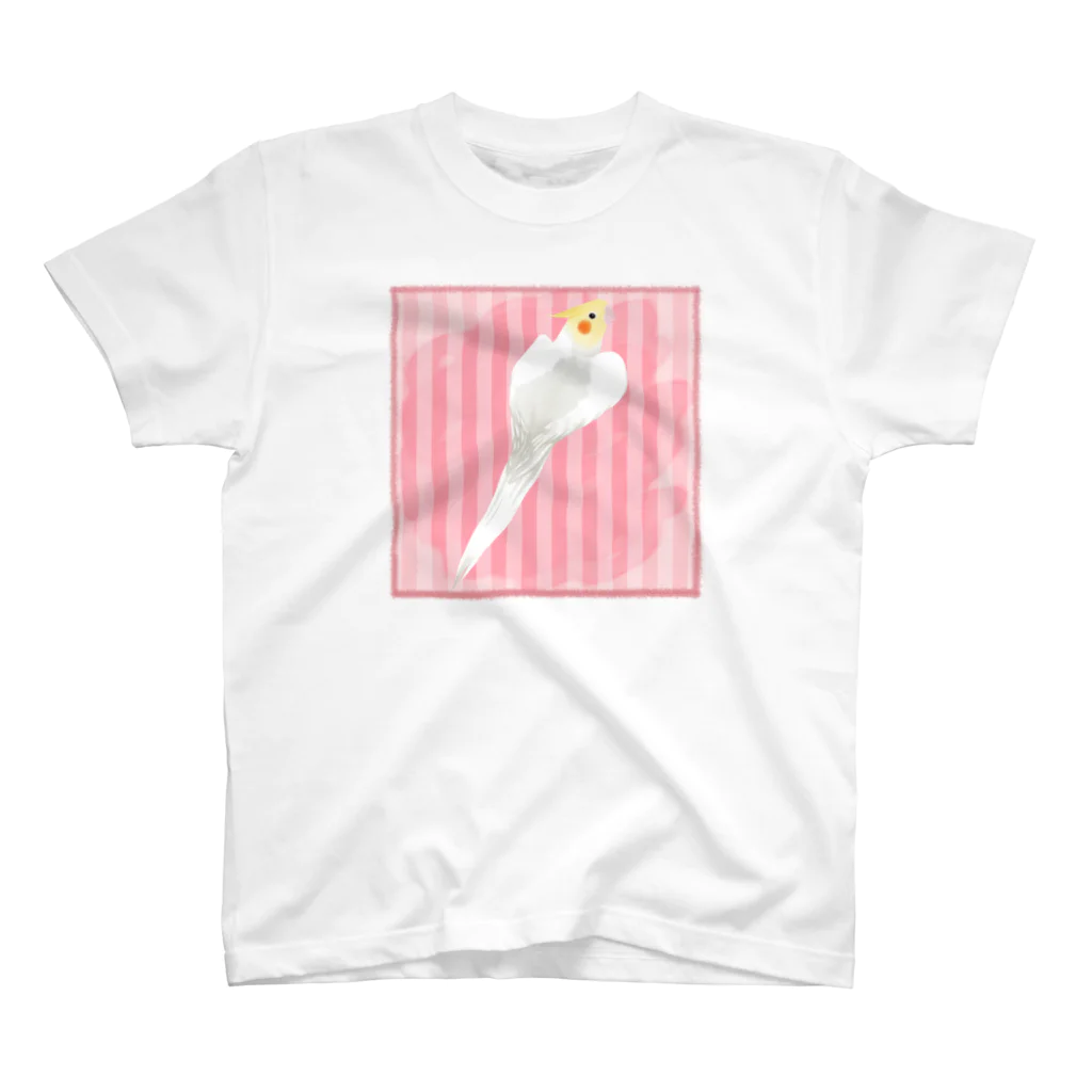 まめるりはことりのオカメインコ　ハートルチノーオカメインコ【まめるりはことり】 スタンダードTシャツ