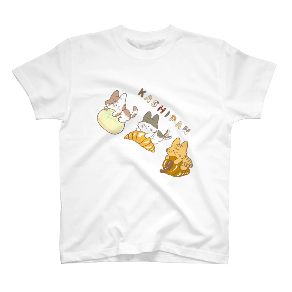 Noruneko-Yaのねこねこ菓子パンTシャツ スタンダードTシャツ