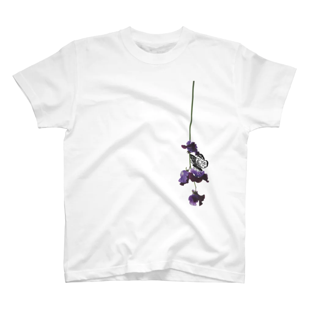 tottoの花と虫（チョウ） スタンダードTシャツ