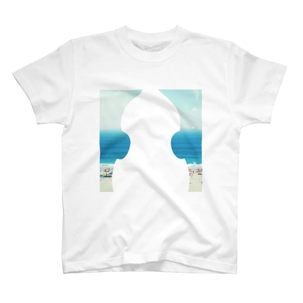 Music itemsの海&コントラバス スタンダードTシャツ