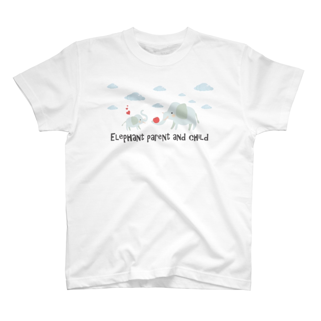 あかえほ & ちびそざいのぞうさんの親子 Regular Fit T-Shirt