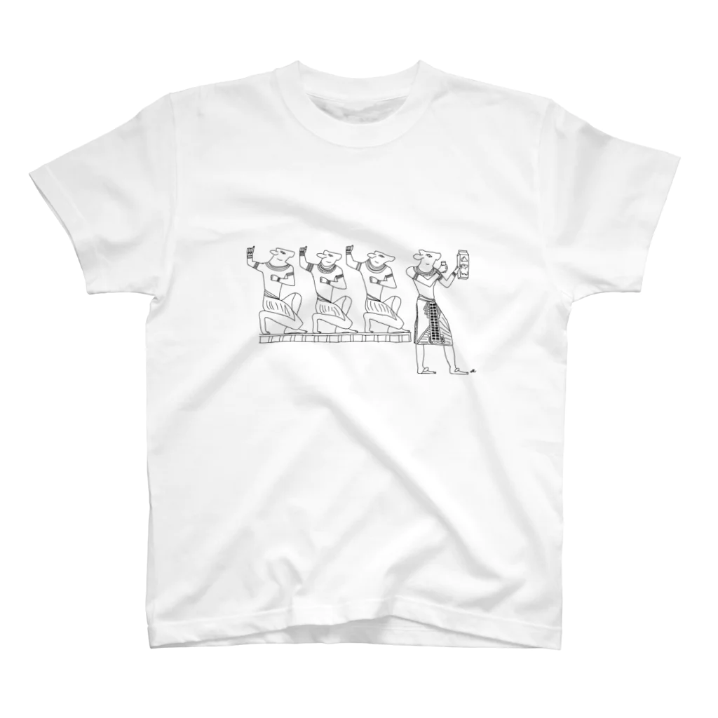 牛好きのための牛グッズの牛(エジプト壁画風) Regular Fit T-Shirt