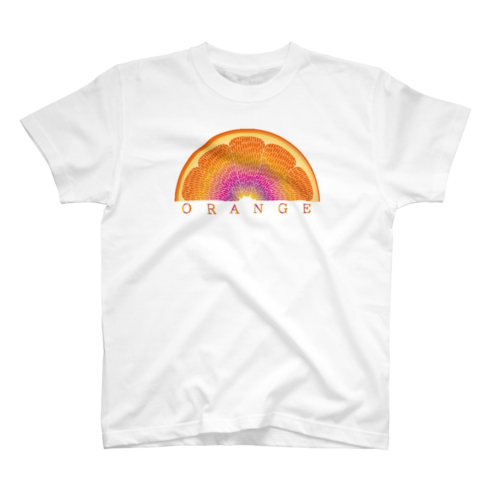 琥珀色に咲く花のORANGE Regular Fit T-Shirt