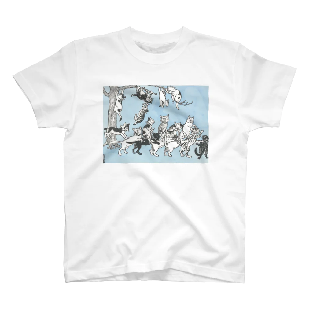 lofi_bearの北澤楽天 ねこのくにの幼稚園(1915) スタンダードTシャツ