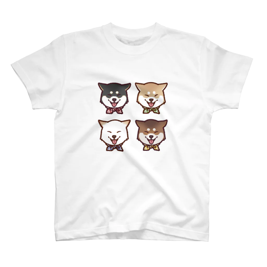 巻柴舎のスマイル柴犬（スクエア） スタンダードTシャツ